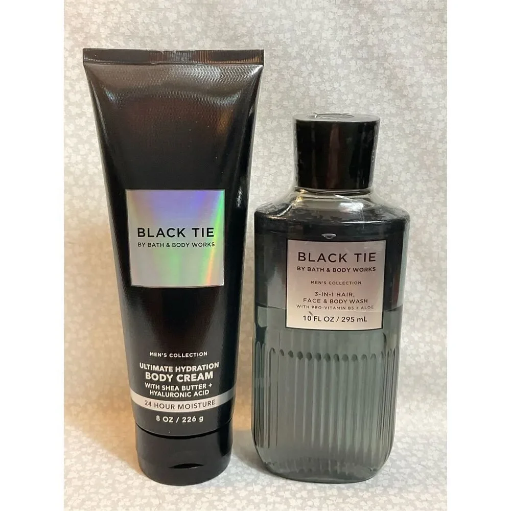 Bath and Body Works Men’s BLACK TIE 2 Piece Set